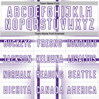 Custom White Purple Lines Sublimation Soccer Uniform Jersey
