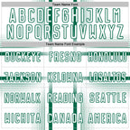 Custom White Kelly Green Lines Sublimation Soccer Uniform Jersey