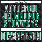 Custom Black Kelly Green-White Slant Lines Sports Sublimation Soccer Uniform Jersey