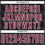 Custom Black Crimson-White Slant Lines Sports Sublimation Soccer Uniform Jersey