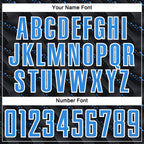 Custom Black Powder Blue-White Slant Lines Sports Sublimation Soccer Uniform Jersey