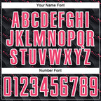 Custom Black Neon Pink-White Slant Lines Sports Sublimation Soccer Uniform Jersey