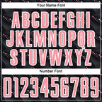 Custom Black Medium Pink-White Slant Lines Sports Sublimation Soccer Uniform Jersey