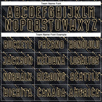 Custom Black Vegas Gold Slant Lines Sports Sublimation Soccer Uniform Jersey