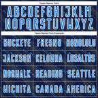 Custom Navy Powder Blue-White Slant Lines Sports Sublimation Soccer Uniform Jersey