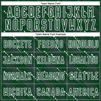 Custom Green White Slant Lines Sports Sublimation Soccer Uniform Jersey