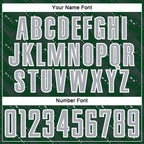 Custom Green Gray-White Slant Lines Sports Sublimation Soccer Uniform Jersey