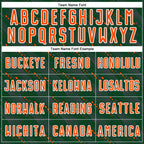 Custom Green Orange-White Slant Lines Sports Sublimation Soccer Uniform Jersey