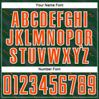 Custom Green Orange-White Slant Lines Sports Sublimation Soccer Uniform Jersey