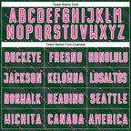 Custom Green Pink-White Slant Lines Sports Sublimation Soccer Uniform Jersey