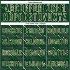 Custom Green Cream Slant Lines Sports Sublimation Soccer Uniform Jersey