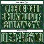 Custom Green Cream Slant Lines Sports Sublimation Soccer Uniform Jersey