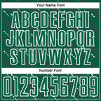 Custom Kelly Green White Slant Lines Sports Sublimation Soccer Uniform Jersey