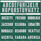 Custom Kelly Green Gray-White Slant Lines Sports Sublimation Soccer Uniform Jersey