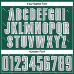 Custom Kelly Green Gray-White Slant Lines Sports Sublimation Soccer Uniform Jersey