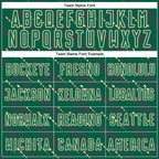 Custom Kelly Green Cream Slant Lines Sports Sublimation Soccer Uniform Jersey