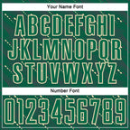 Custom Kelly Green Cream Slant Lines Sports Sublimation Soccer Uniform Jersey