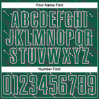 Custom Kelly Green Light Pink Slant Lines Sports Sublimation Soccer Uniform Jersey