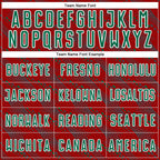 Custom Red Kelly Green-White Slant Lines Sports Sublimation Soccer Uniform Jersey