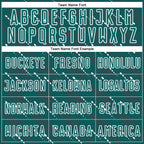 Custom Teal White Slant Lines Sports Sublimation Soccer Uniform Jersey