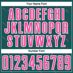 Custom Teal Pink-White Slant Lines Sports Sublimation Soccer Uniform Jersey
