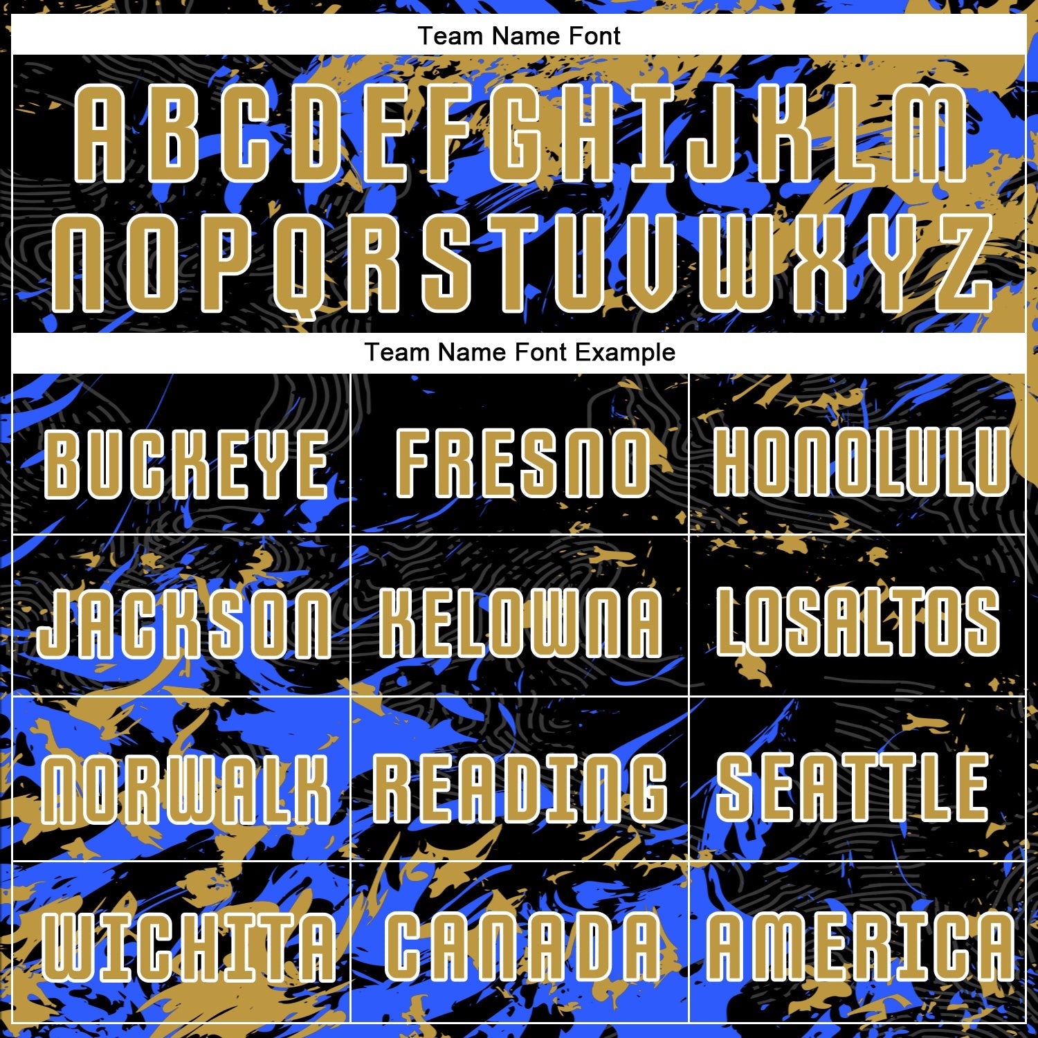 Custom Black Old Gold Royal-White Fluid Art Splash Sublimation Soccer Uniform Jersey