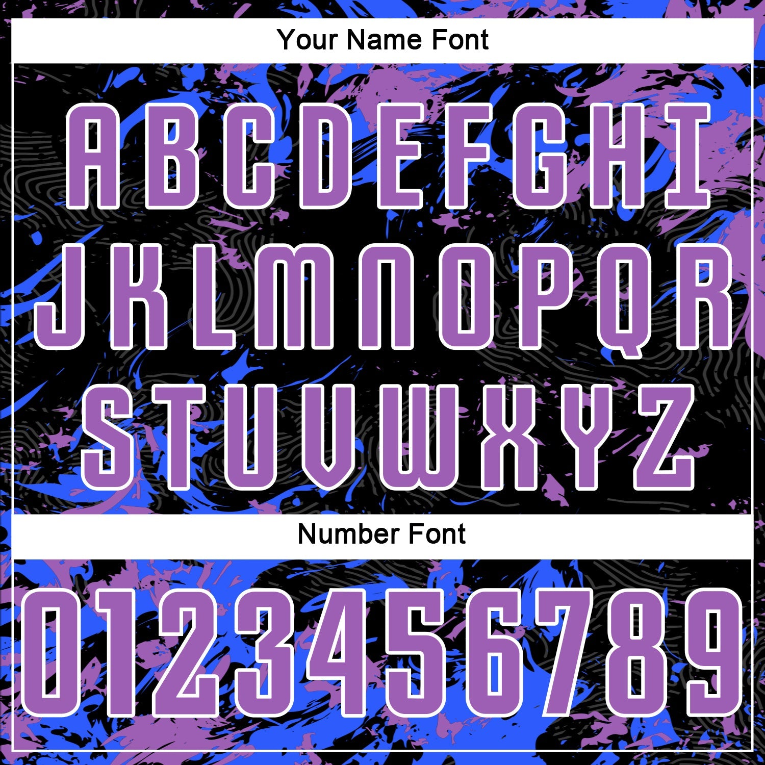 Custom Black Medium Purple Royal-White Fluid Art Splash Sublimation Soccer Uniform Jersey