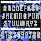 Custom Black Gray Royal-White Fluid Art Splash Sublimation Soccer Uniform Jersey