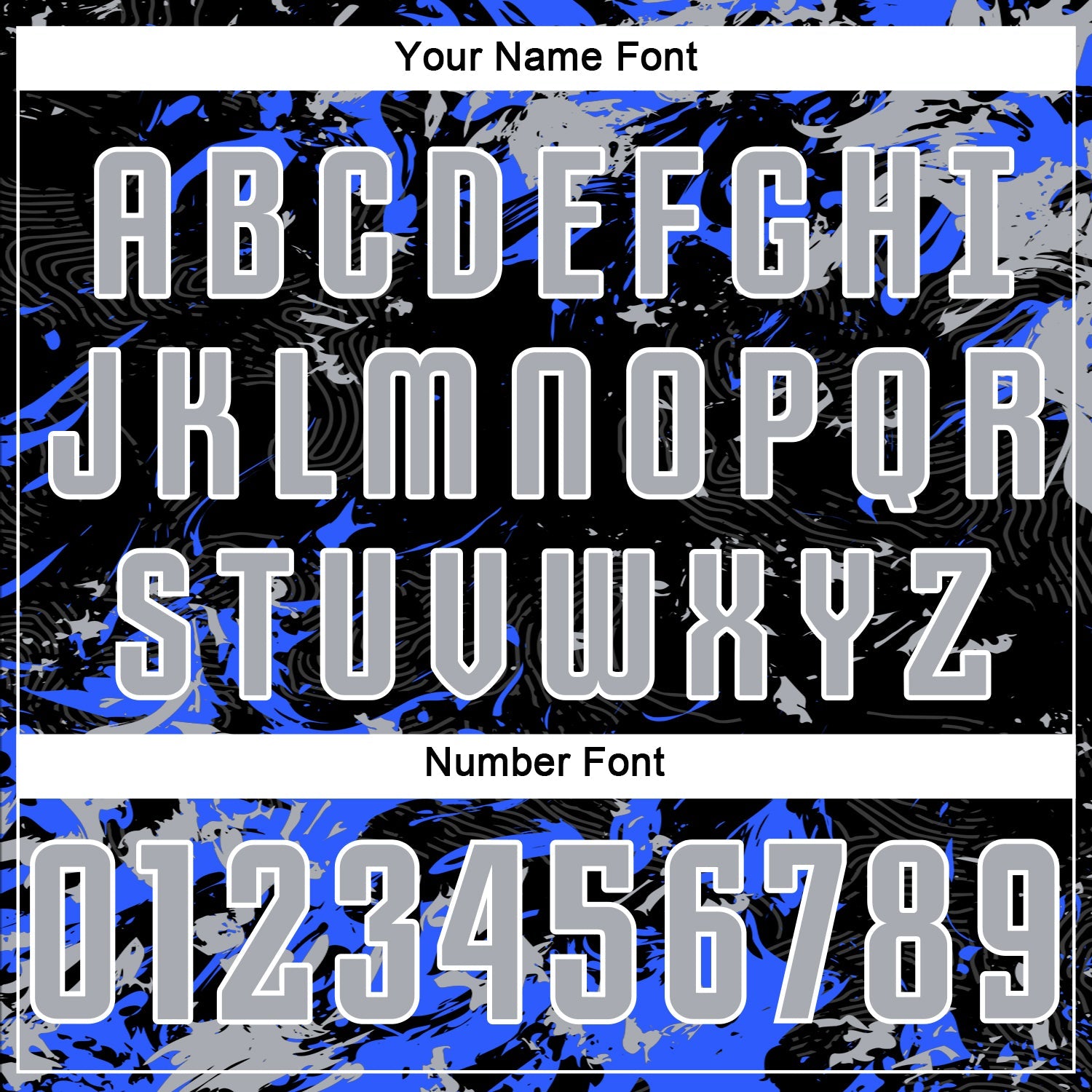 Custom Black Gray Royal-White Fluid Art Splash Sublimation Soccer Uniform Jersey