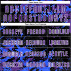 Custom Black Purple Royal-White Fluid Art Splash Sublimation Soccer Uniform Jersey