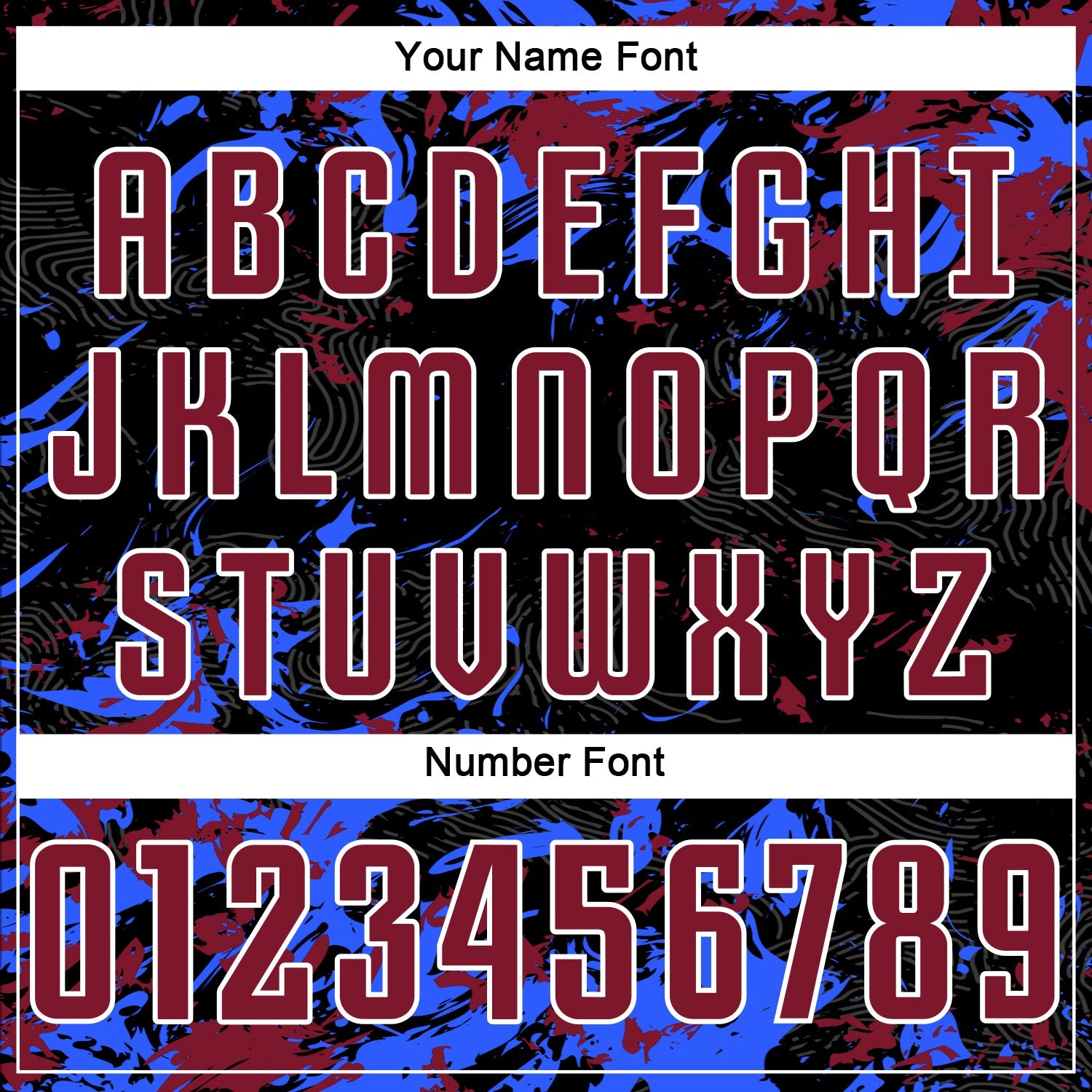 Custom Black Crimson Royal-White Fluid Art Splash Sublimation Soccer Uniform Jersey