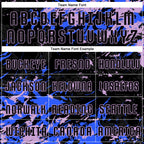 Custom Black Light Purple-Royal Fluid Art Splash Sublimation Soccer Uniform Jersey