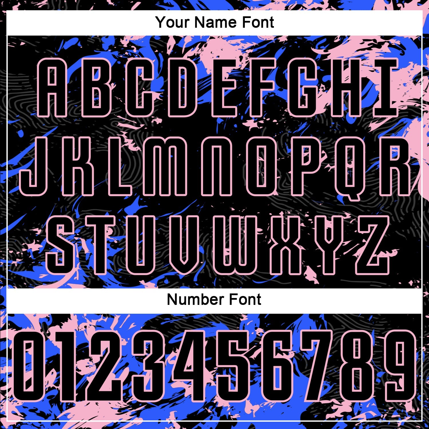 Custom Black Light Pink-Royal Fluid Art Splash Sublimation Soccer Uniform Jersey