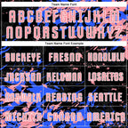 Custom Black Medium Pink Royal-White Fluid Art Splash Sublimation Soccer Uniform Jersey