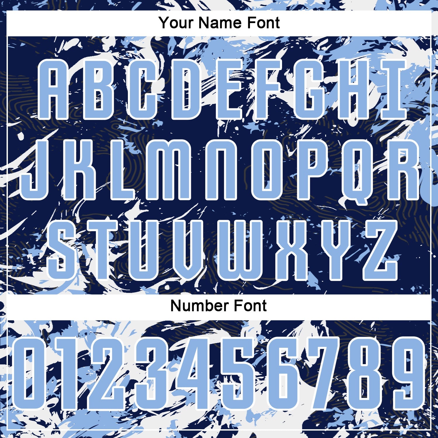 Custom Navy Light Blue-White Fluid Art Splash Sublimation Soccer Uniform Jersey