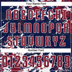 Custom Navy Crimson-White Fluid Art Splash Sublimation Soccer Uniform Jersey