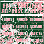 Custom Green Medium Pink-White Fluid Art Splash Sublimation Soccer Uniform Jersey