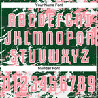 Custom Green Medium Pink-White Fluid Art Splash Sublimation Soccer Uniform Jersey