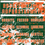 Custom Green Orange-White Fluid Art Splash Sublimation Soccer Uniform Jersey