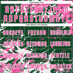 Custom Green Pink-White Fluid Art Splash Sublimation Soccer Uniform Jersey