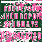Custom Green Pink-White Fluid Art Splash Sublimation Soccer Uniform Jersey