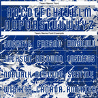 Custom Royal Gray-White Fluid Art Splash Sublimation Soccer Uniform Jersey