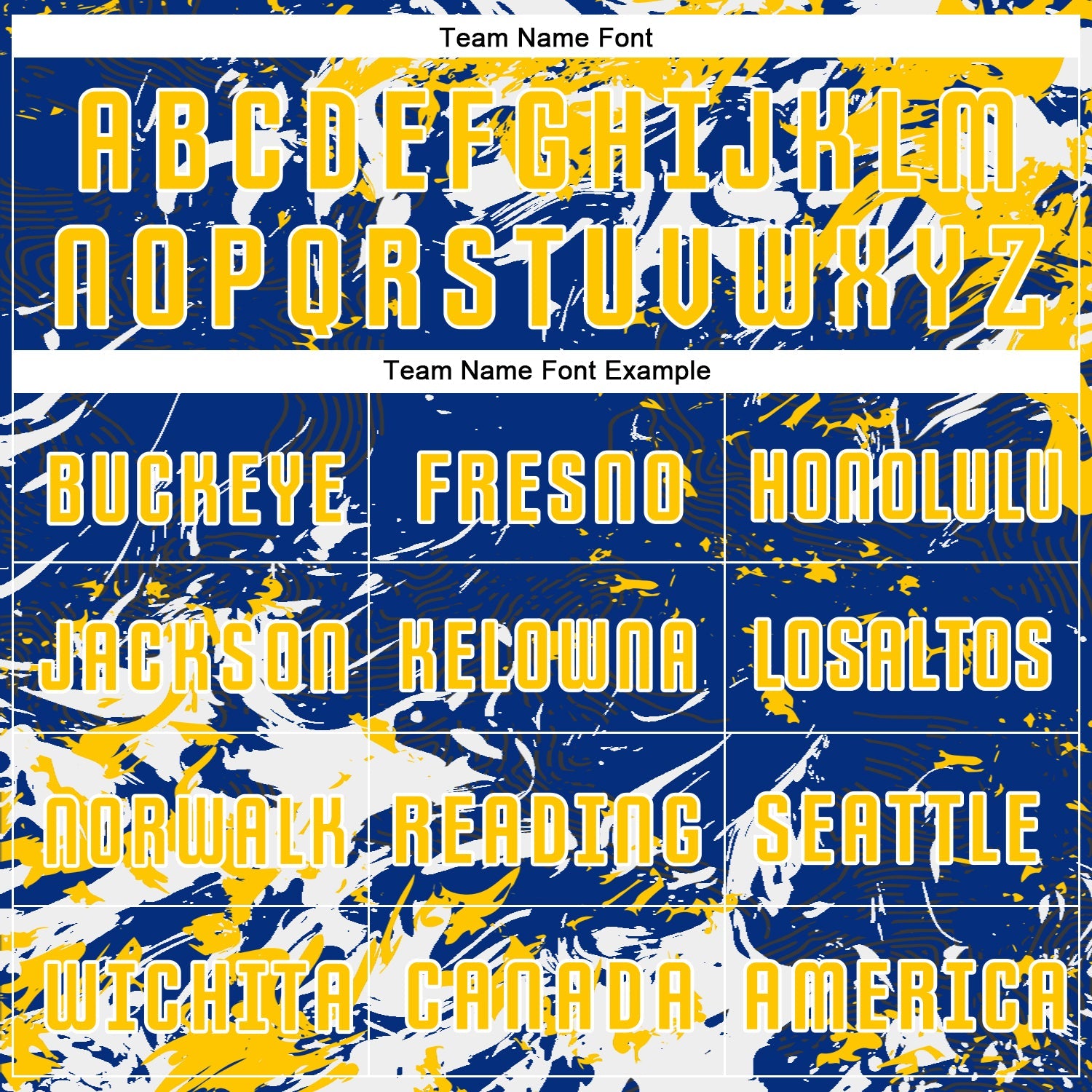 Custom Royal Yellow-White Fluid Art Splash Sublimation Soccer Uniform Jersey