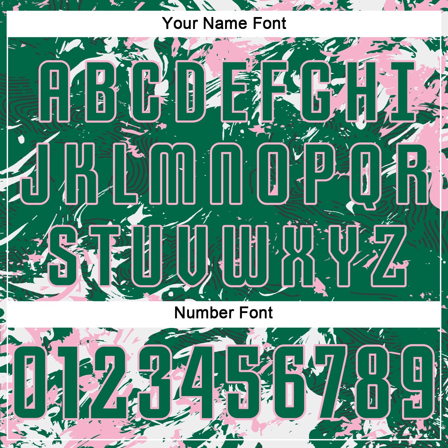 Custom Kelly Green Light Pink-White Fluid Art Splash Sublimation Soccer Uniform Jersey