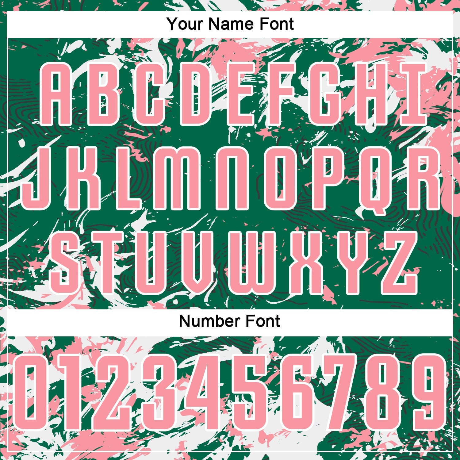 Custom Kelly Green Medium Pink-White Fluid Art Splash Sublimation Soccer Uniform Jersey