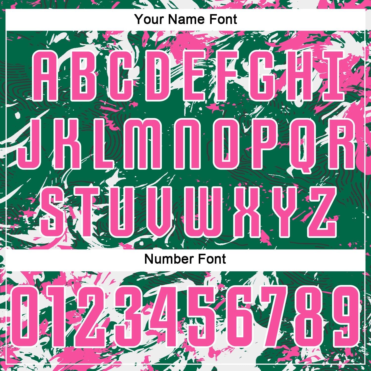 Custom Kelly Green Pink-White Fluid Art Splash Sublimation Soccer Uniform Jersey