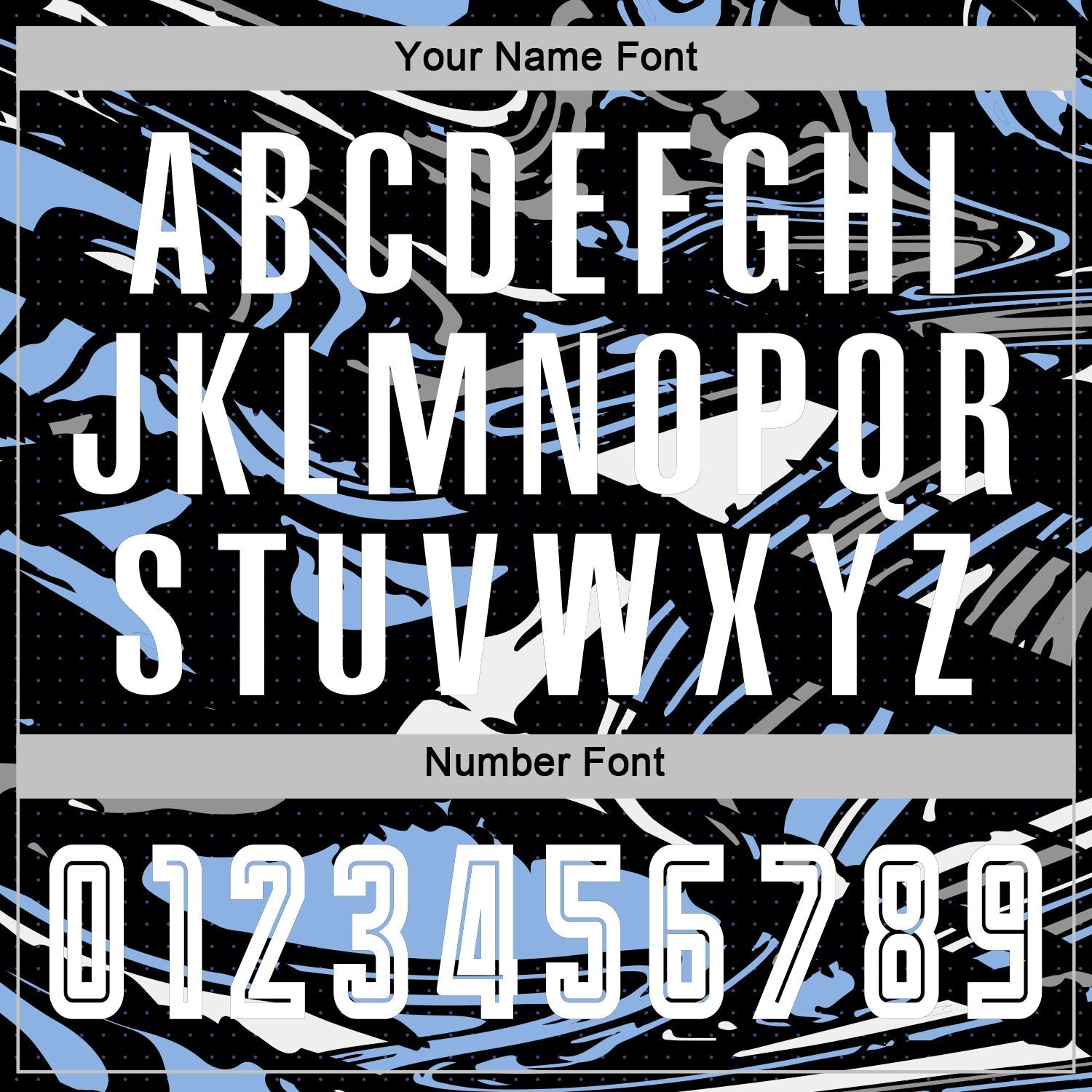 Custom Figure White Black-Light Blue Fluid Art Splash Sublimation Soccer Uniform Jersey