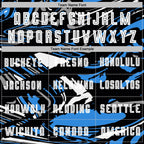 Custom Figure White Black-Powder Blue Fluid Art Splash Sublimation Soccer Uniform Jersey