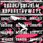 Custom Figure White Black-Neon Pink Fluid Art Splash Sublimation Soccer Uniform Jersey