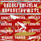 Custom Figure White Red-Old Gold Fluid Art Splash Sublimation Soccer Uniform Jersey